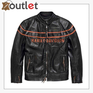 Harley-Davidson Men's Double Ton Slim Fit Leather Jacket