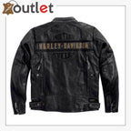 Harley-Davidson Men's Passing Link Triple Vent Leather Jacket - Leather Outlet