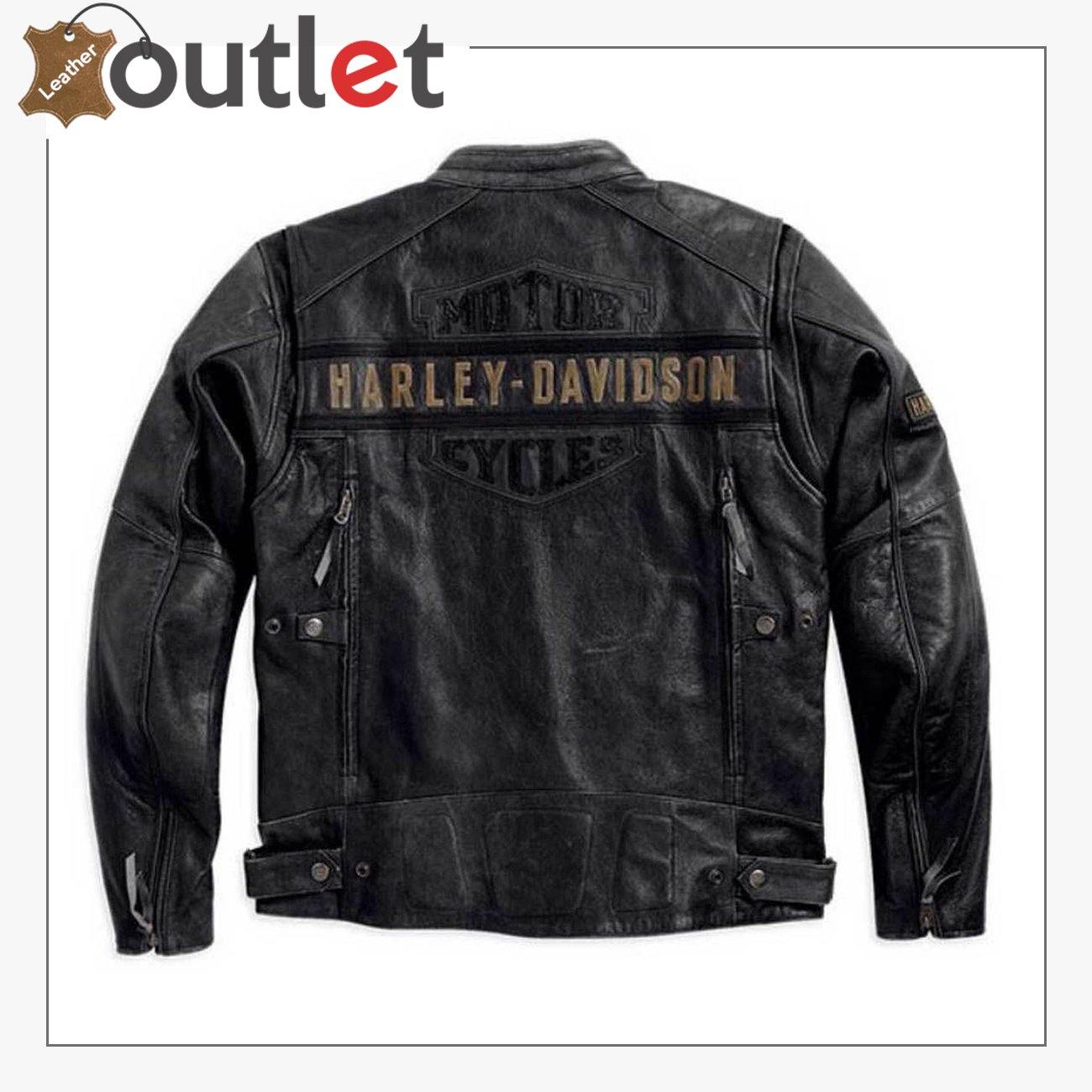 Harley-Davidson Men's Passing Link Triple Vent Leather Jacket - Leather Outlet