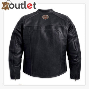 Harley Davidson Men’s Regulator Perforated Black Leather Jacket