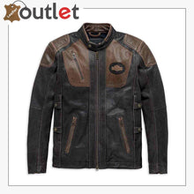 Load image into Gallery viewer, Harley-Davidson Men&#39;s Triple Vent System Trostel Leather Jacket - Leather Outlet

