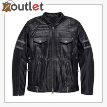 Load image into Gallery viewer, Harley-Davidson Men&#39;s Triple Vent System Wick Twister Leather Jacket 
