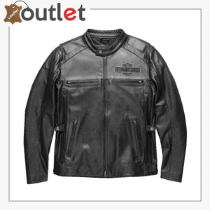 Harley-Davidson Men's Votary Color blocked Leather Jacket - Leather Outlet