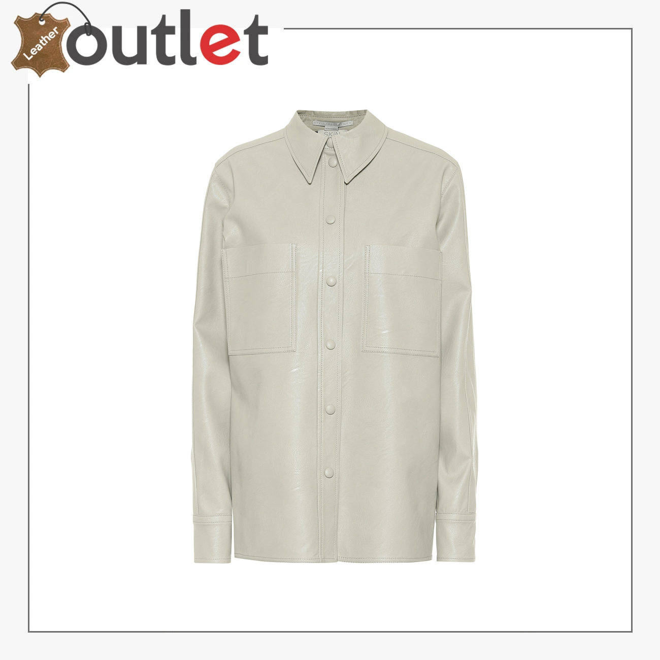 Blaine pleated faux leather shirt
