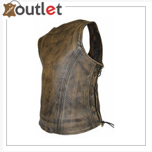 Load image into Gallery viewer, High Mileage Biker Leather Motorcycle Vest
