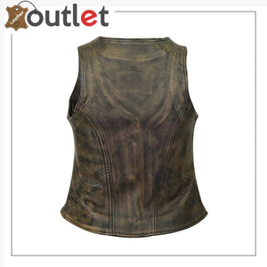 High Mileage Biker Leather Motorcycle Vest