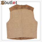 Men's Promo Basic Leather Vest (Black, Large)