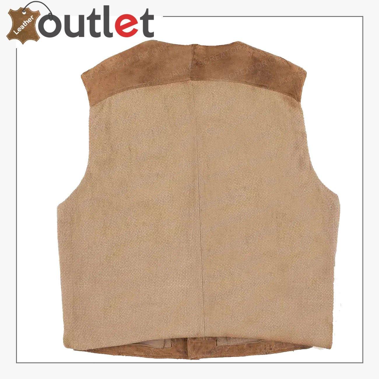Men's Promo Basic Leather Vest (Black, Large)