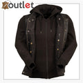Men Distressed Brown Leather Vest