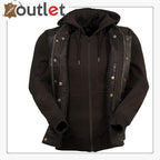 Men Distressed Brown Leather Vest