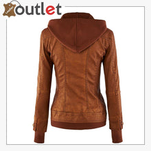 Load image into Gallery viewer, Leather Moto Biker Fashion Jacket For Women
