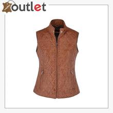 Load image into Gallery viewer, Luxury Diamond Quilted 100% Leather Gilet Vest Waistcoast
