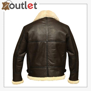 MEN B3 BOMBER AVIATOR SHEARLING SHEEPSKIN LEATHER WINTER JACKET Leather Outlet