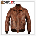 Mens A2 Real Goatskin Leather Pilot Flying Jacket Leather Outlet