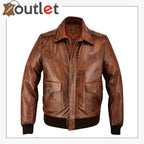 Mens A2 Real Goatskin Leather Pilot Flying Jacket Leather Outlet