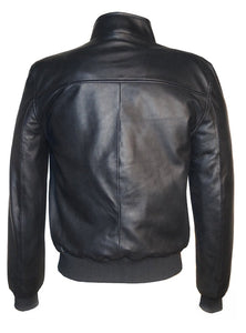 Men Crocodile Quilted Leather Bomber Jacket Leather Outlet