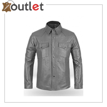 Load image into Gallery viewer,  Men&#39;s Brown Shirt Designer Real Leather 
