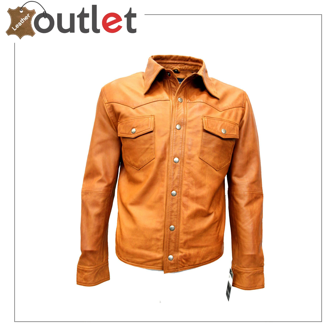 Men's Genuine Sheep Leather Shirt Black Leather Shirt