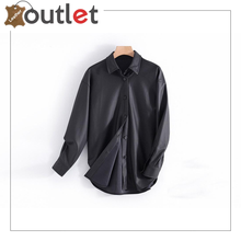 Load image into Gallery viewer,  Men&#39;s Genuine Lambskin Leather Shirt, Unisex Shirt, Leather 
