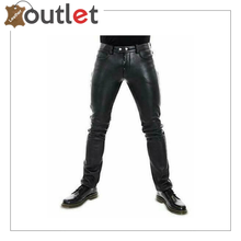 Load image into Gallery viewer, Men&#39;s Original Leather Trouser Jeans Breeches Padded Leather Pants
