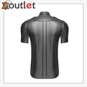 Men's Real Leather Police Uniforms Shirts