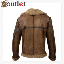Load image into Gallery viewer, Men’s Military Jacket RAF Aviator Genuine Fur Shearling Leather Bomber Coat Leather Outlet
