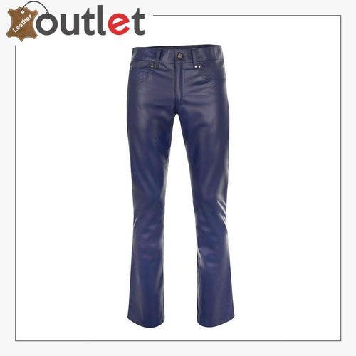 Men's Real Leather Bikers Pants