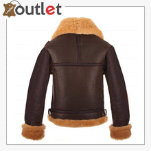 Load image into Gallery viewer, Mens B3 Bomber Brown Real Leather Jacket
