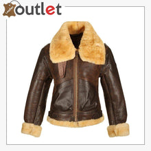 Load image into Gallery viewer, Mens B3 Bomber Brown Real Leather Jacket
