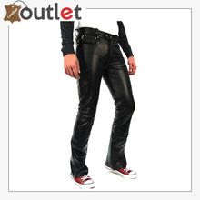 Load image into Gallery viewer, Mens Black Leather Pants
