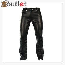 Load image into Gallery viewer, Mens Black Leather Pants
