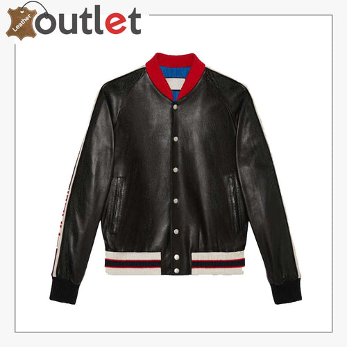 Mens Quality Leather bomber jacket - Leather Outlet