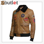 Men's Leather Jacket Genuine Lamb Skin with Detachable Collar Leather Outlet