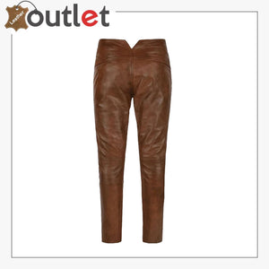 Mens Pure Brown Leather Pant Leather Outlet