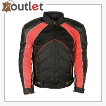 Load image into Gallery viewer, Mesh &amp; Leather Red Body Armor Jacket
