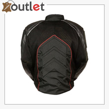 Load image into Gallery viewer, Mesh &amp; Leather Red Body Armor Jacket
