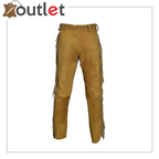 Genuine leather cargo pant