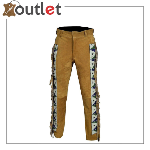 Genuine leather cargo pant