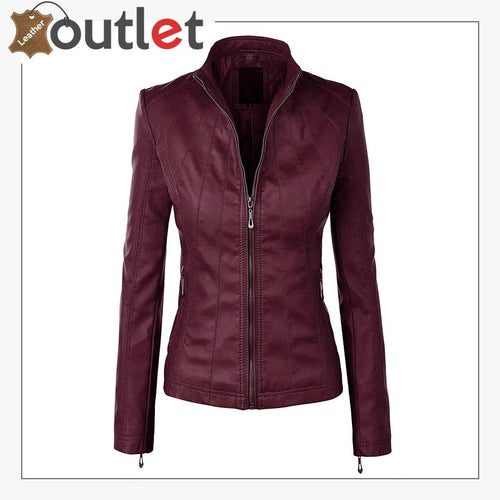  New Stylish Womens Leather Fashion Jacket