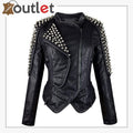 PU Short Jacket Coat Moto Biker Jacket