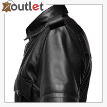 Load image into Gallery viewer, Police Style Mens Leather Shirt Half Sleeve Shirt - Leather Outlet
