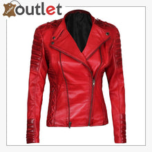 Load image into Gallery viewer, Premium Lambskin Leather Bomber Jacket For Women
