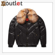 Load image into Gallery viewer, Premium Quality V-Bomber Nylon Black Crystal Fox Fur
