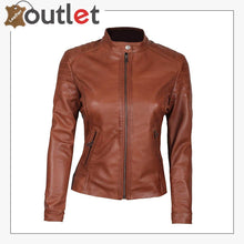 Load image into Gallery viewer, Real Lambskin Leather Jackets for Women - Leather Outlet
