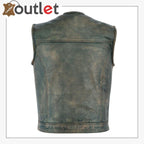 Real Motorbiker Leather Vest For Men