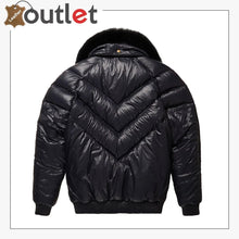 Load image into Gallery viewer, Real Quality V-Bomber Nylon Black Black Fox Fur
