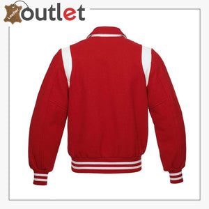 Red Original Leather Varsity Letterman Jackets 