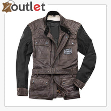 Load image into Gallery viewer, Retro Style Motorcycle Leather Jacket
