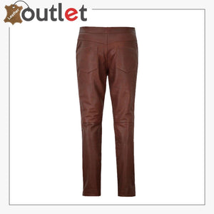 Soft Fermented Burgundy Zoey Leather Pants