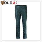 Soft Prussian Blue Zoey Leather Pants